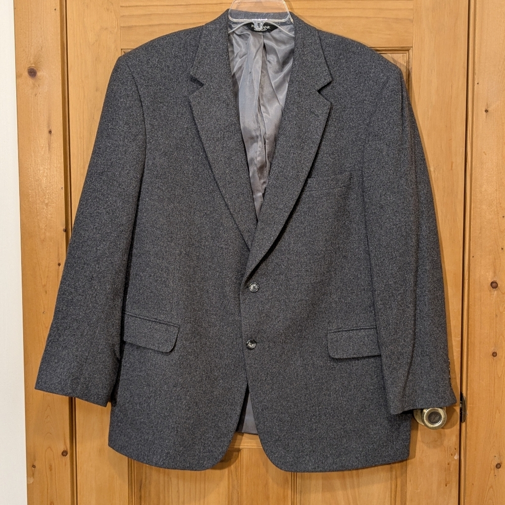 Jos A Bank Blazer Jacket Camel Hair Gray Sport Coat Men's 46R Corpcore Career